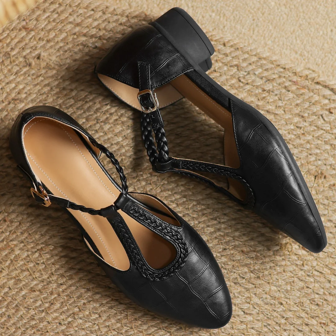 Sarah - Leather Mary Janes