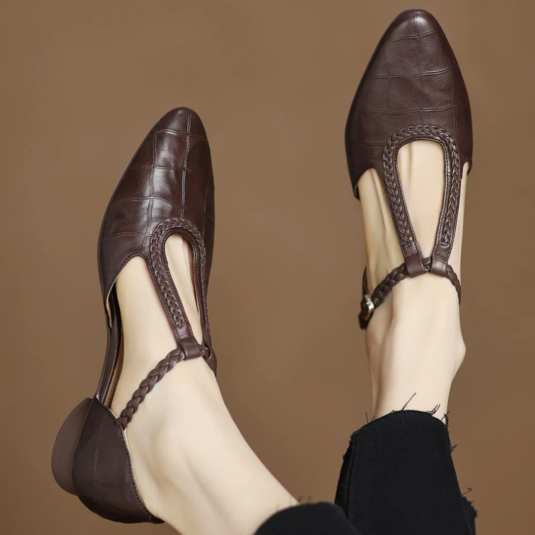 Sarah - Leather Mary Janes