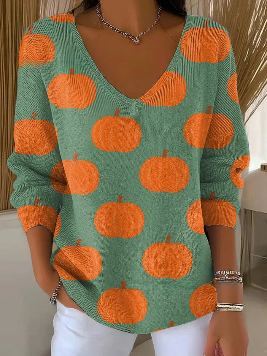 Julie's – Knit Sweater with V-Neck