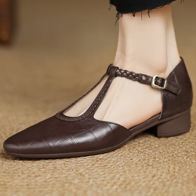 Sarah - Leather Mary Janes