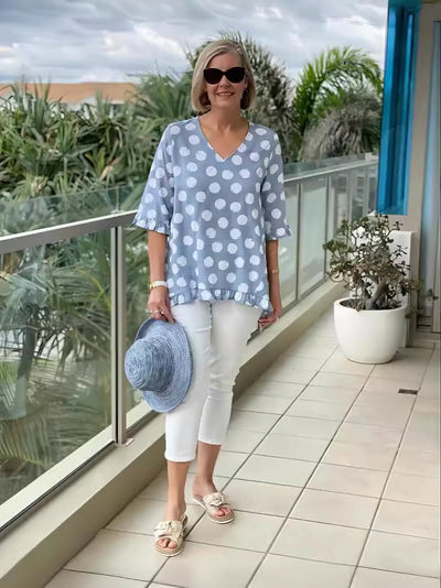 Bloomie - Stylish V-Neck Blouse