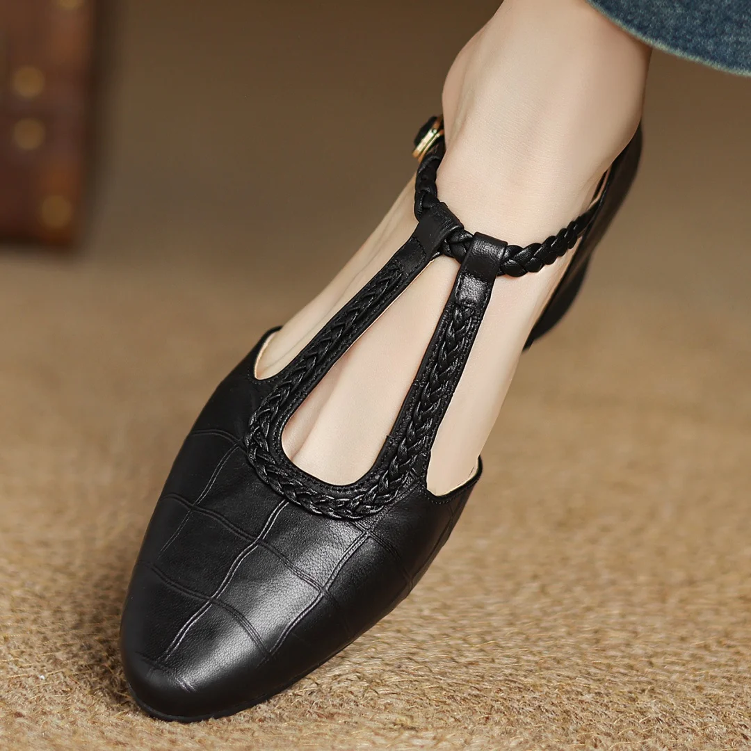 Sarah - Leather Mary Janes