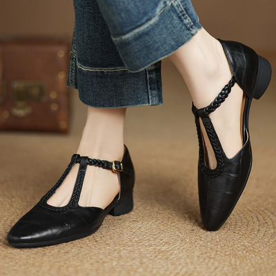 Sarah - Leather Mary Janes