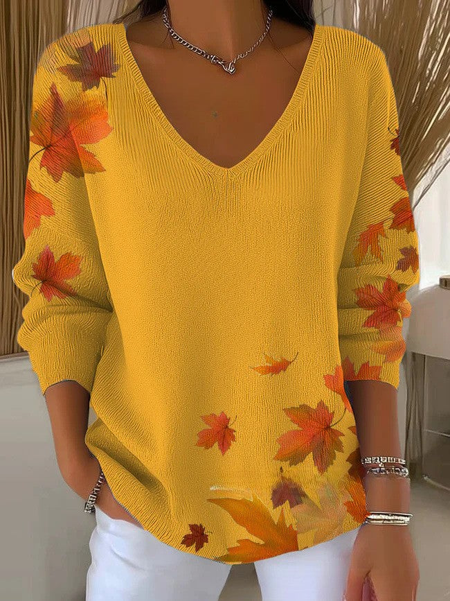 Julie's – Knit Sweater with V-Neck