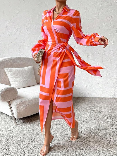 Elvina - Printed Wrap Dress