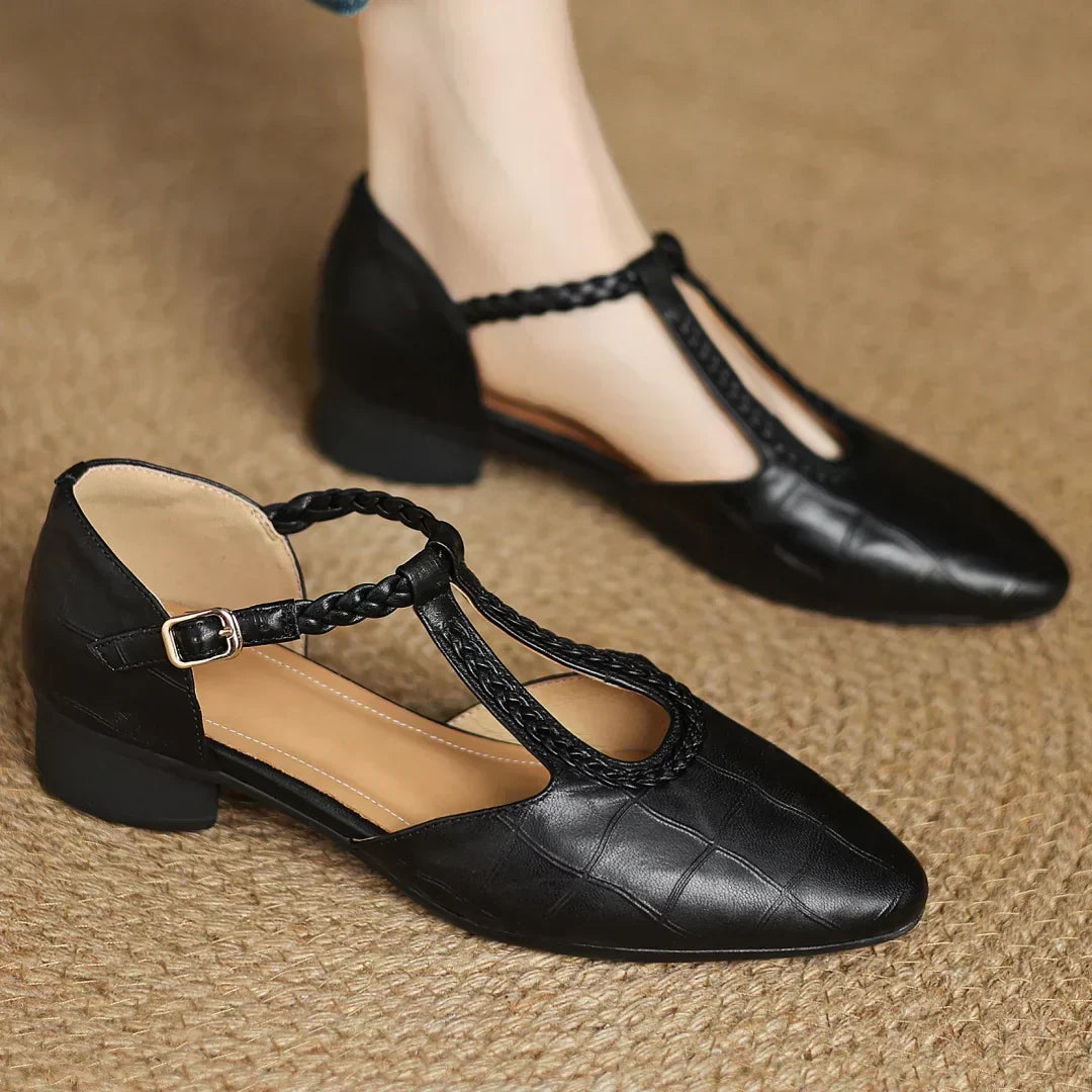 Sarah - Leather Mary Janes