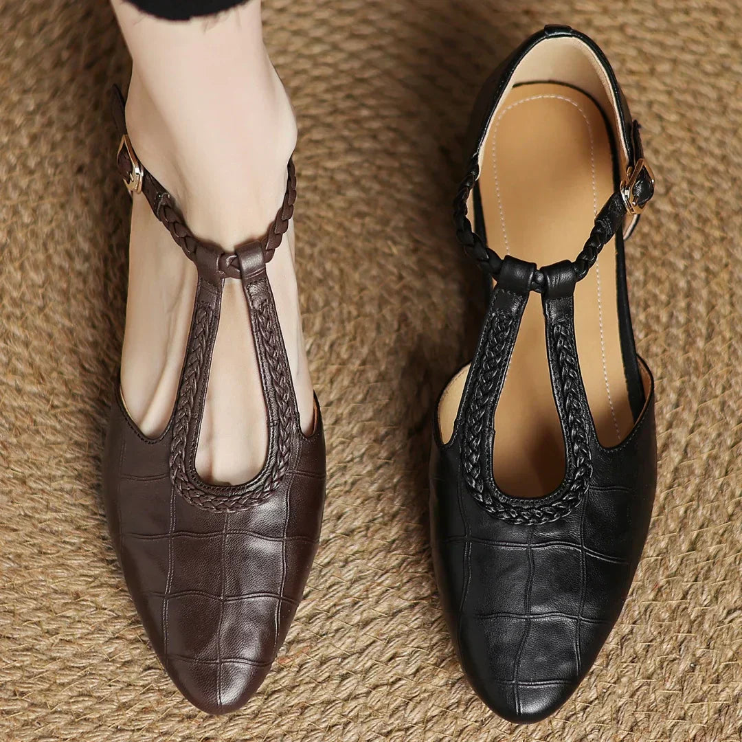 Sarah - Leather Mary Janes