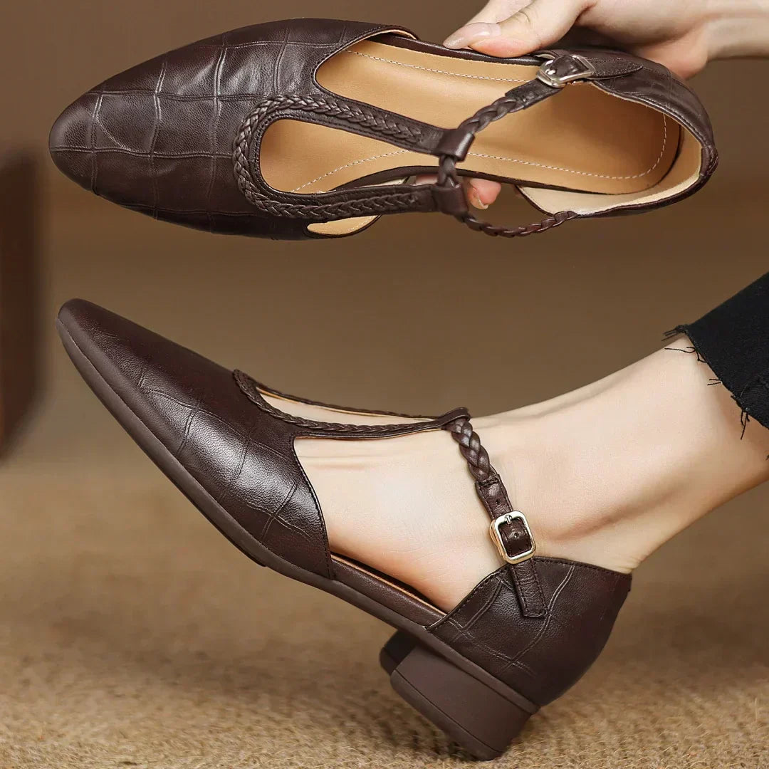 Sarah - Leather Mary Janes