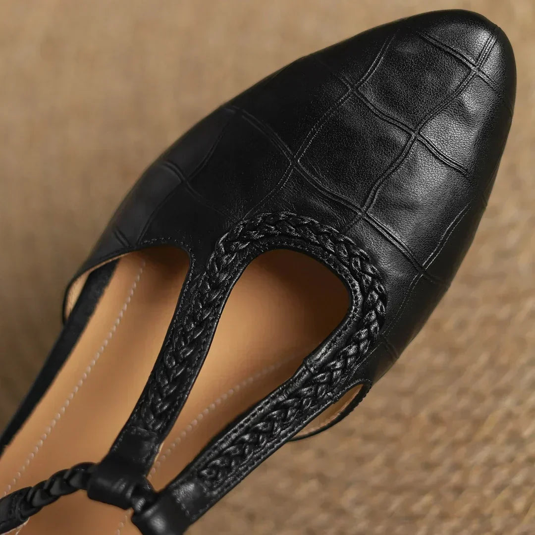 Sarah - Leather Mary Janes