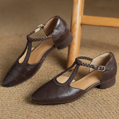 Sarah - Leather Mary Janes