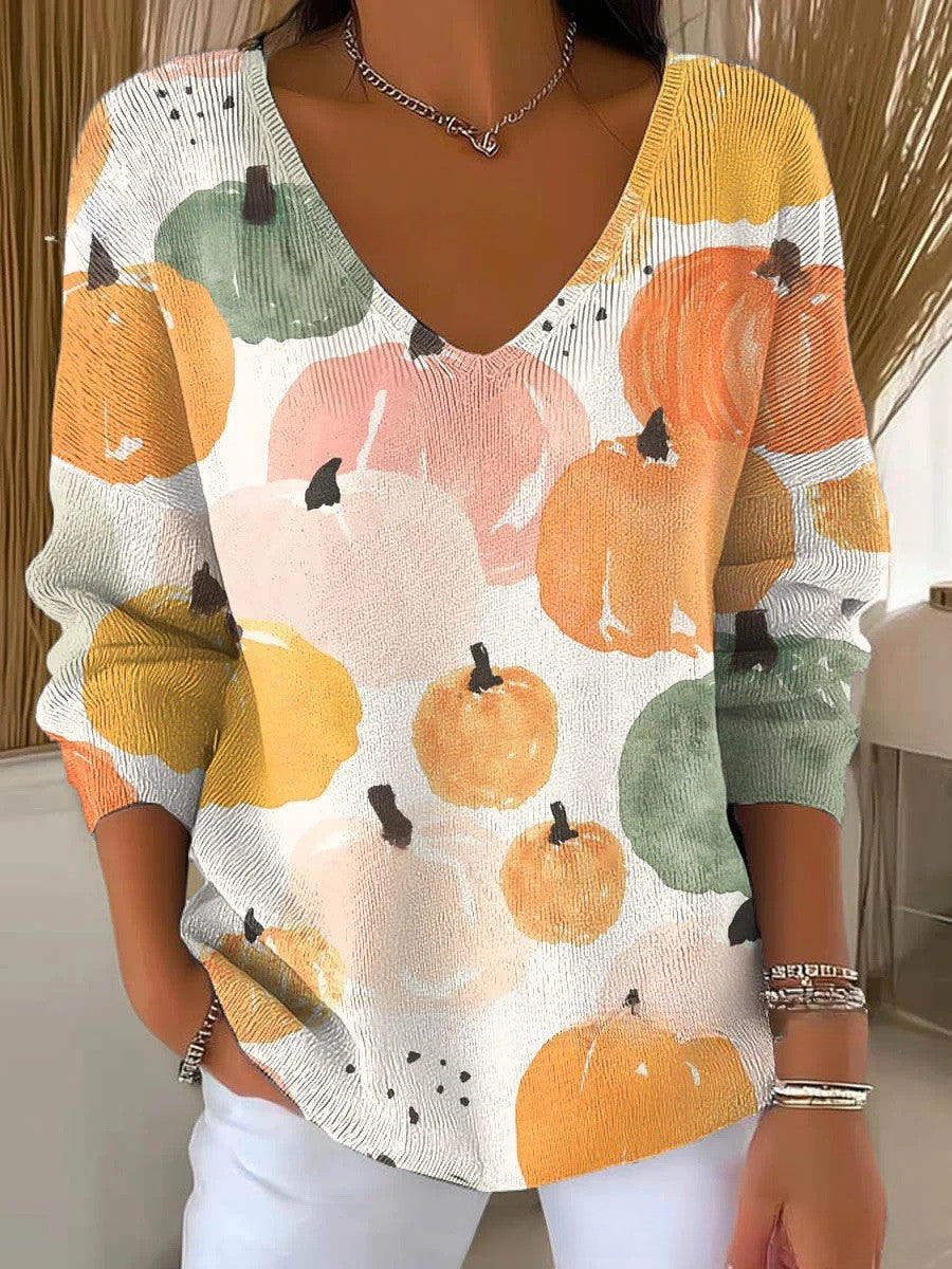 Julie's – Knit Sweater with V-Neck
