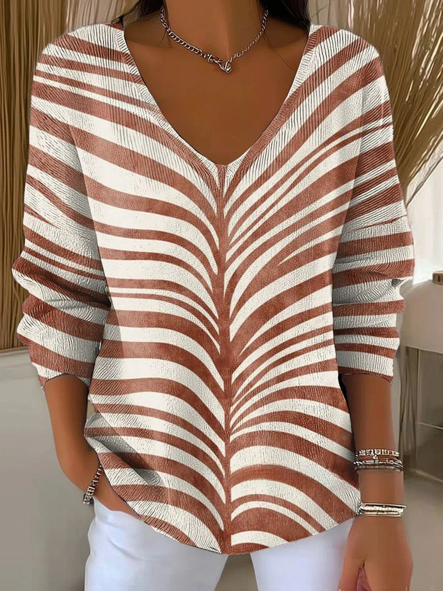 Julie's – Knit Sweater with V-Neck