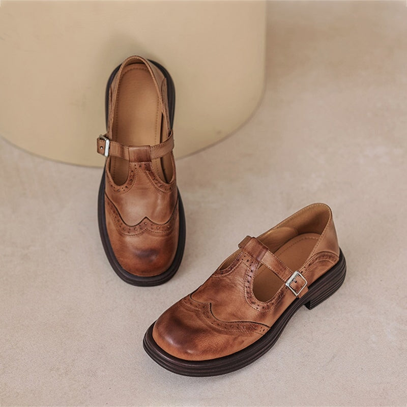 Risla - Leather Mary Janes